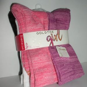 Gold Toe Girls Space Dye Athletic Crew Sock